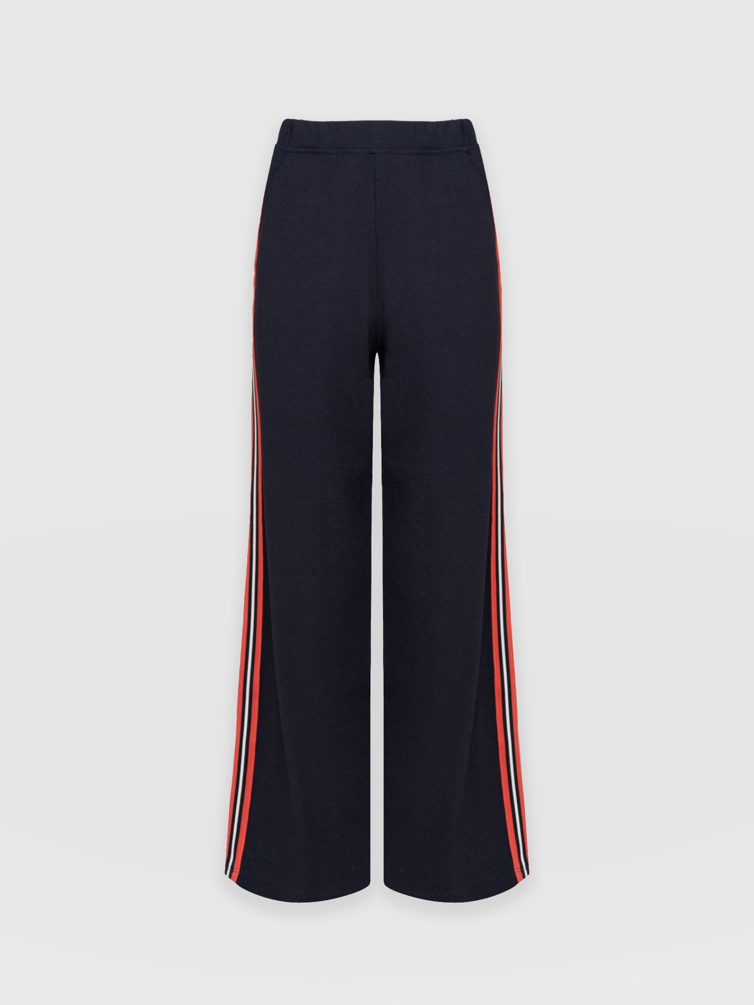Victory Straight Leg Pant Navy/Red Stripe - Women's Trousers | Saint + Sofia® UK