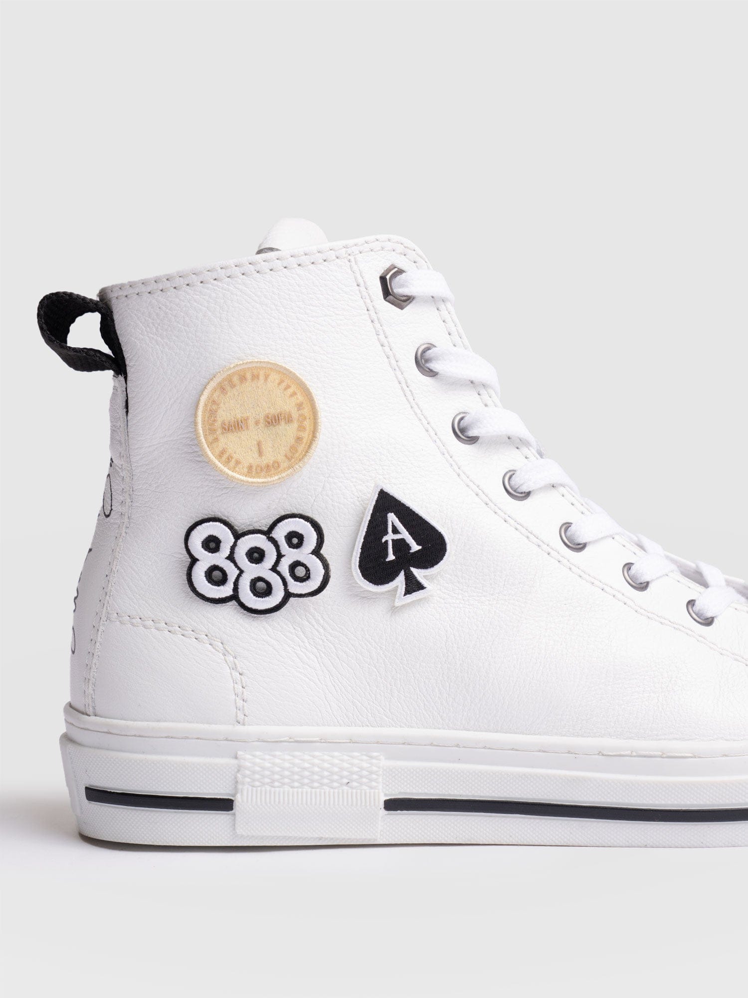 888 Sticker Badge - White