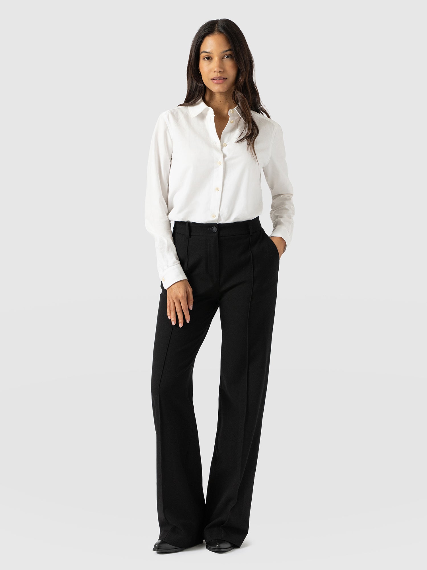 Cambridge Tailored Wide Leg Pant - Black
