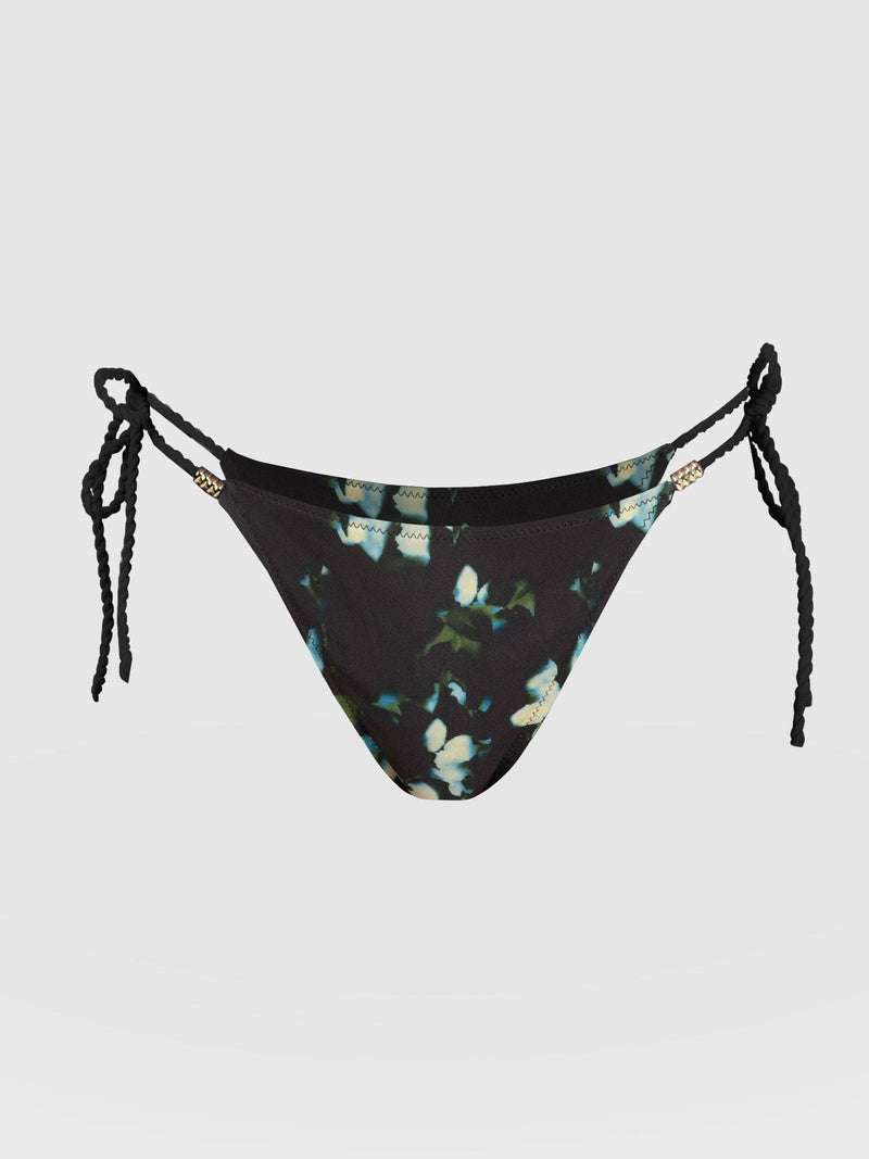 Alba Tie Side Bikini Bottom Blue Aurora - Women's Swimwear | Saint and Sofia® UK