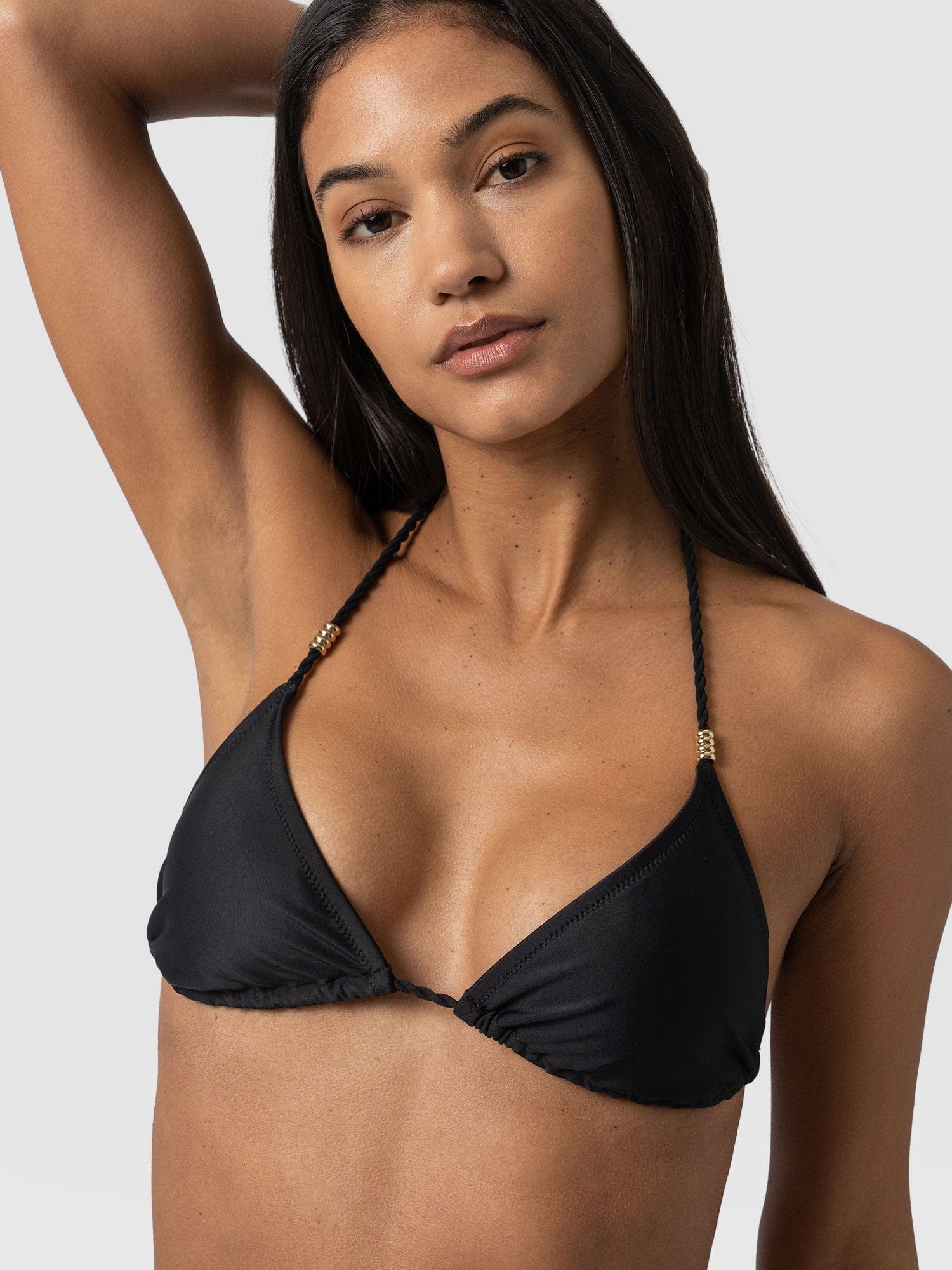 Alba Triangle Bikini Top Black - Women's Swimwear | Saint + Sofia® UK