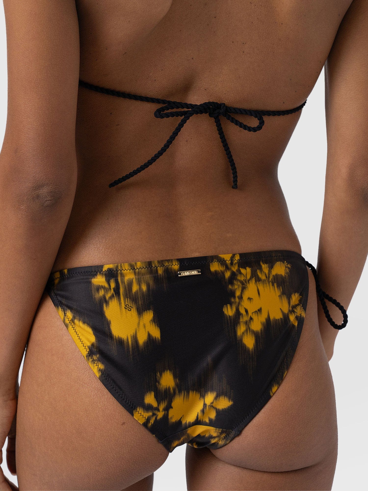 Alba Triangle Bikini Top - Yellow Fade Floral - Women's Swimwear | Saint + Sofia® UK