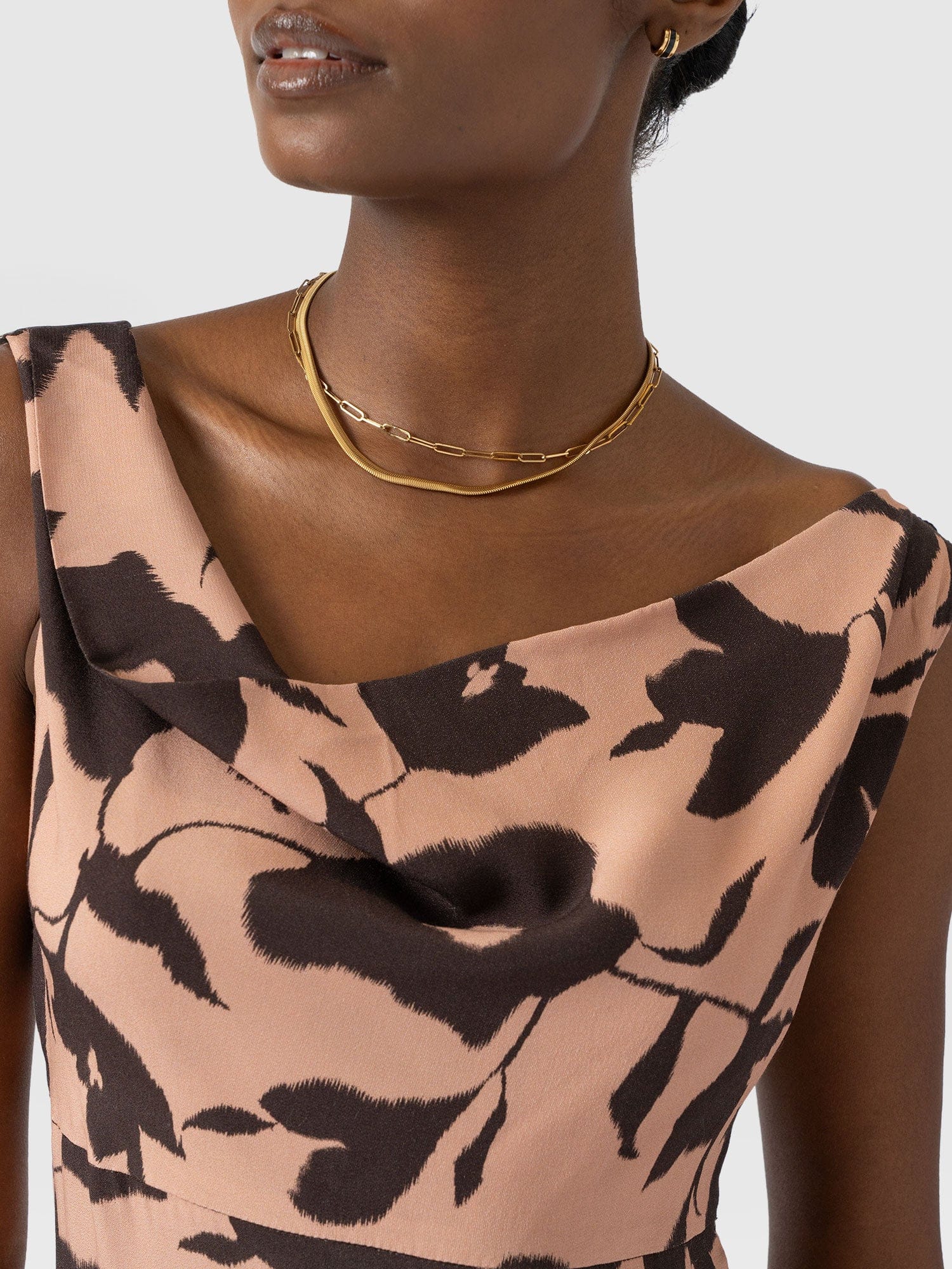 Alexis Dress - Brown Floral - Women's Dresses | Saint + Sofia® UK