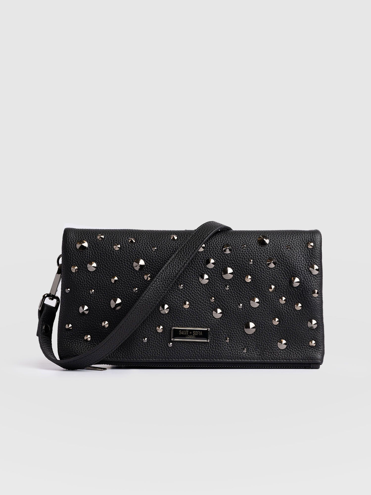 Alexis Studded Clutch Black Women's Bags Saint Sofia® UK