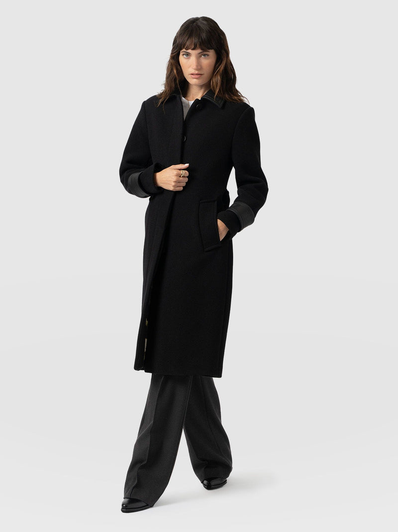 Allegra Coat - Black - Women's Outerwears | Saint + Sofia® UK