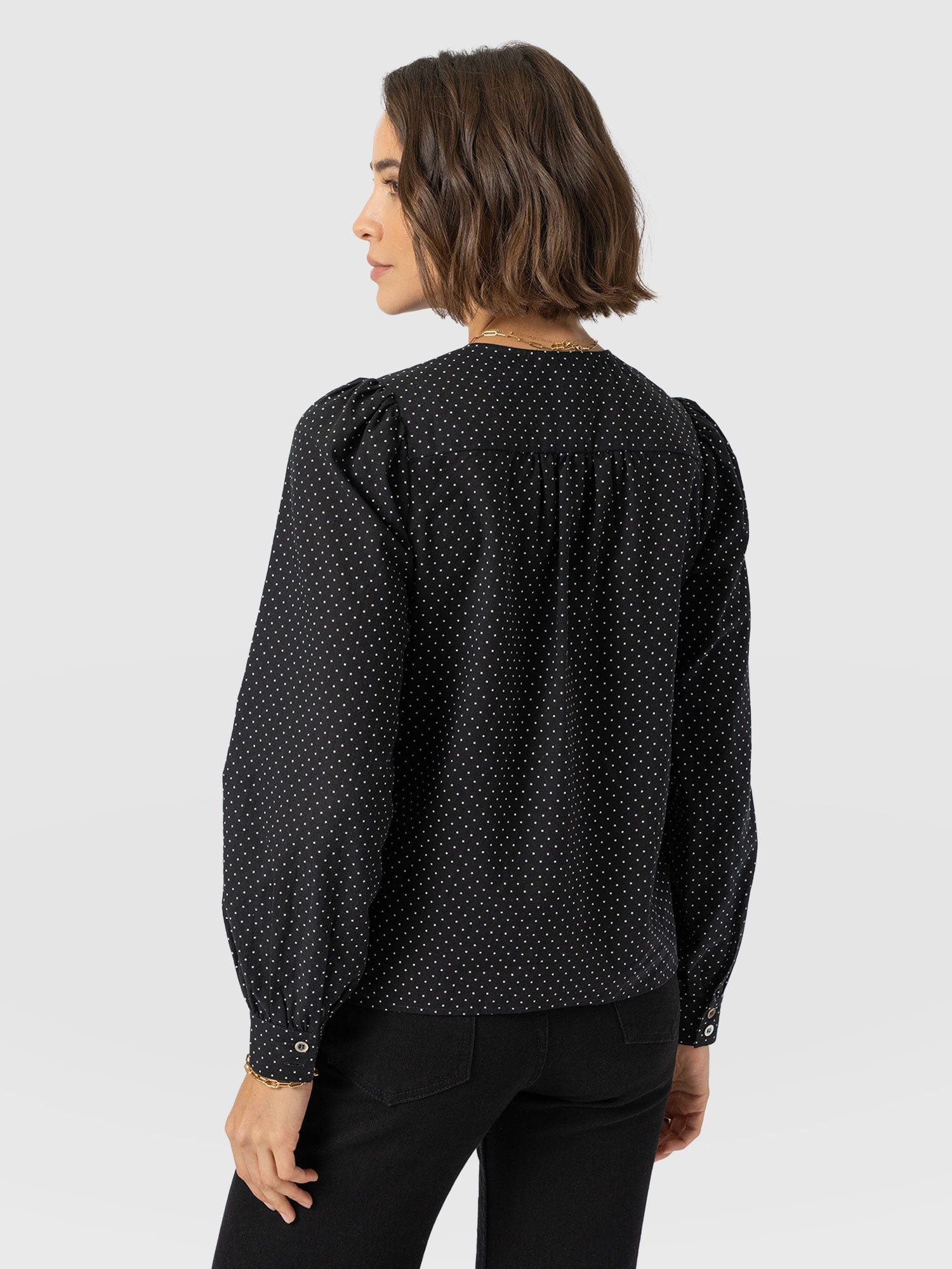 Amelie Blouse - Polka Dot - Women's Blouses | Saint + Sofia® UK