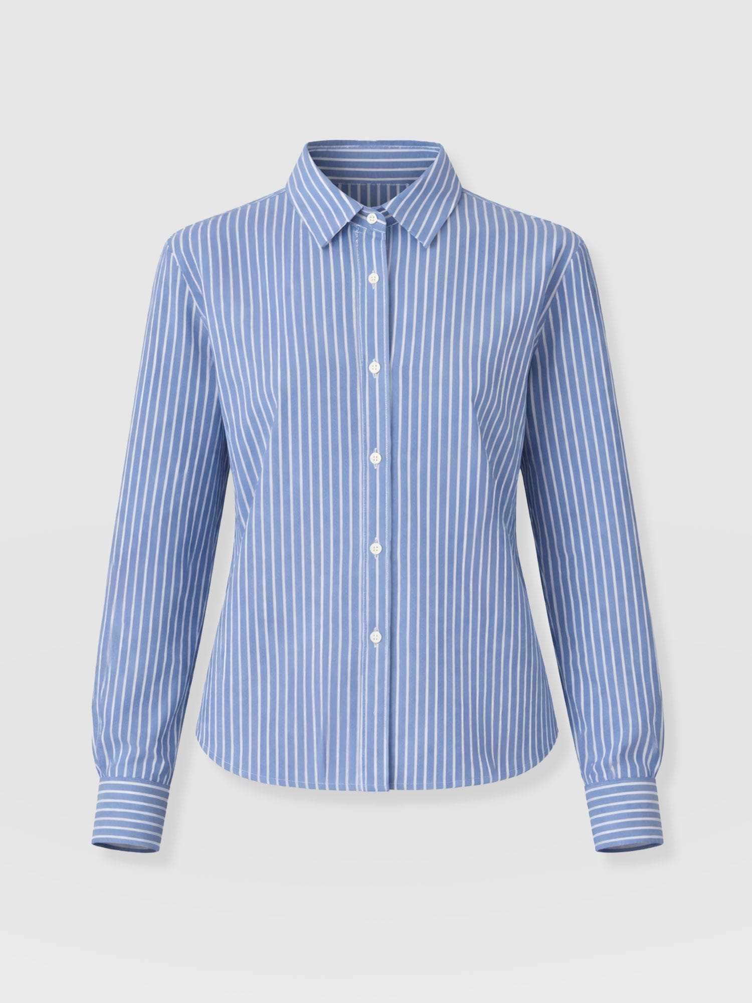 Anneliese Shirt - Blue Stripe - Women's Blouses | Saint + Sofia® UK