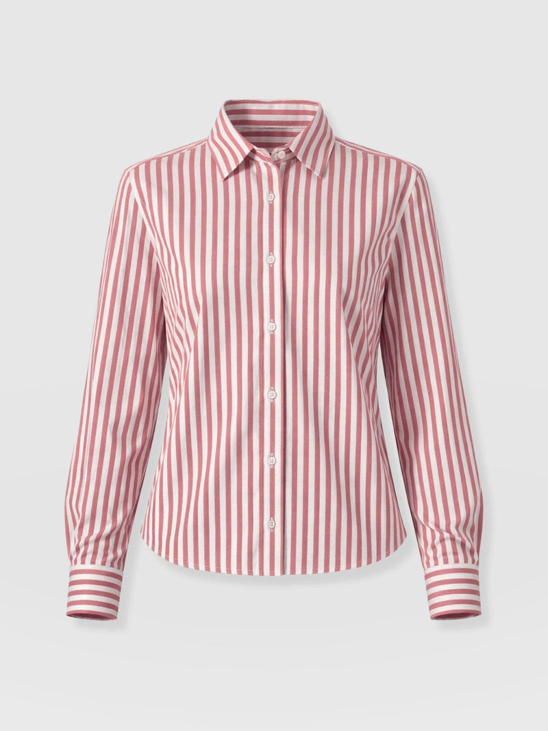 Anneliese Shirt - Red Stripe - Women's Blouses | Saint + Sofia® UK