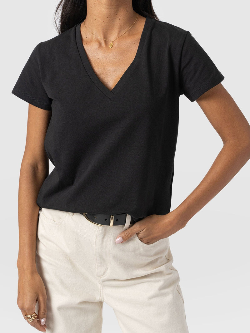 Apartment Tee Black - Women's T-Shirts | Saint + Sofia® UK