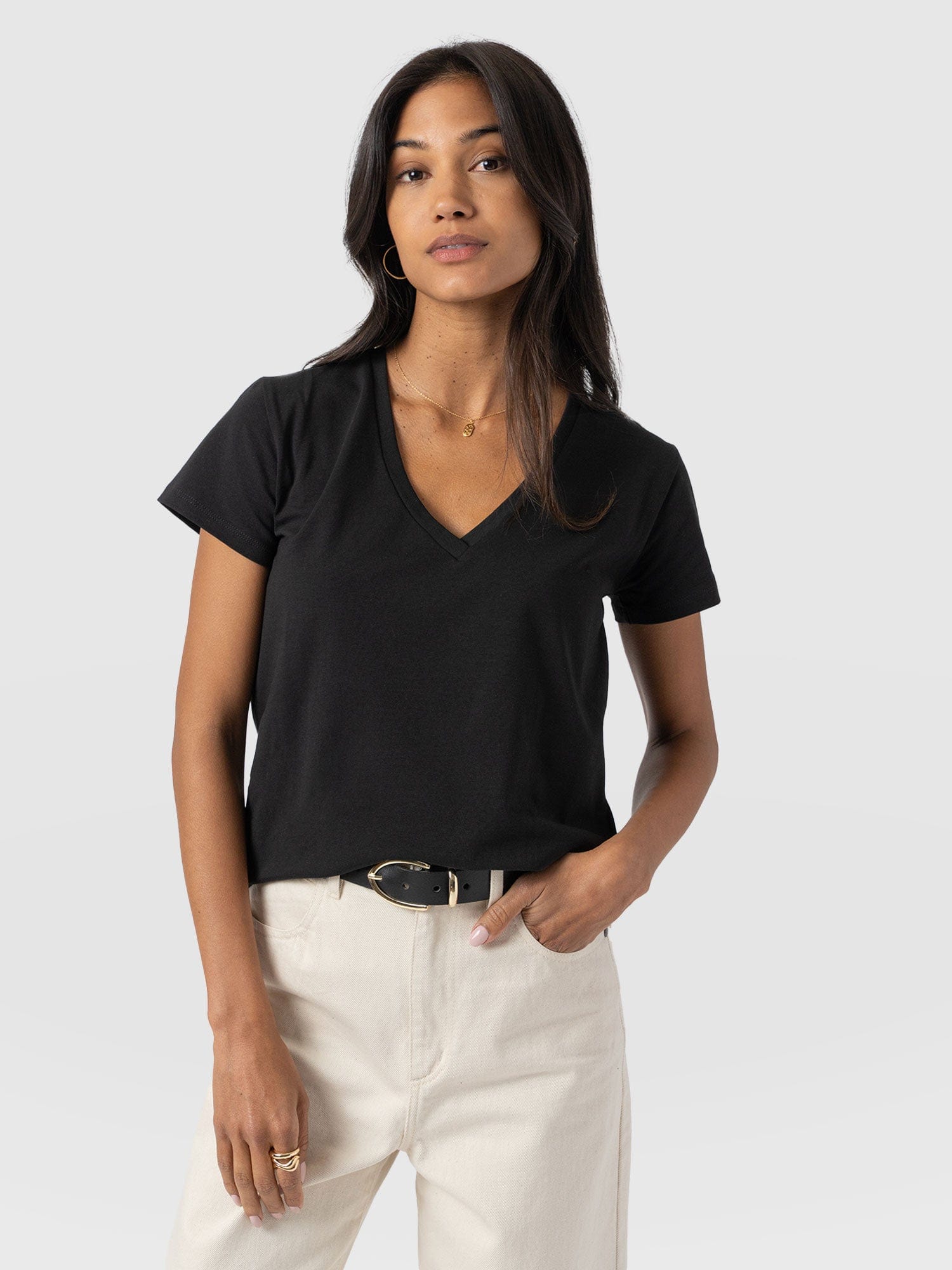 Apartment Tee Black - Women's T-Shirts | Saint + Sofia® UK