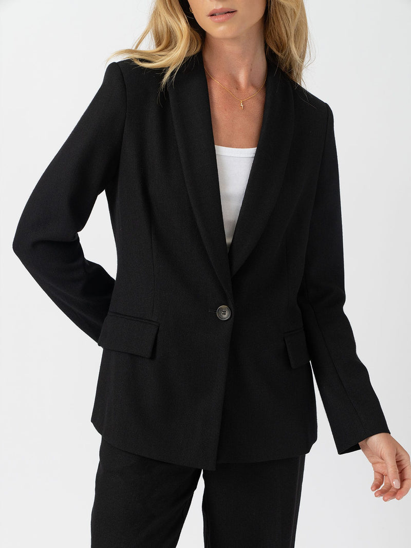 Argent Blazer - Black - Women's Jackets | Saint + Sofia® UK