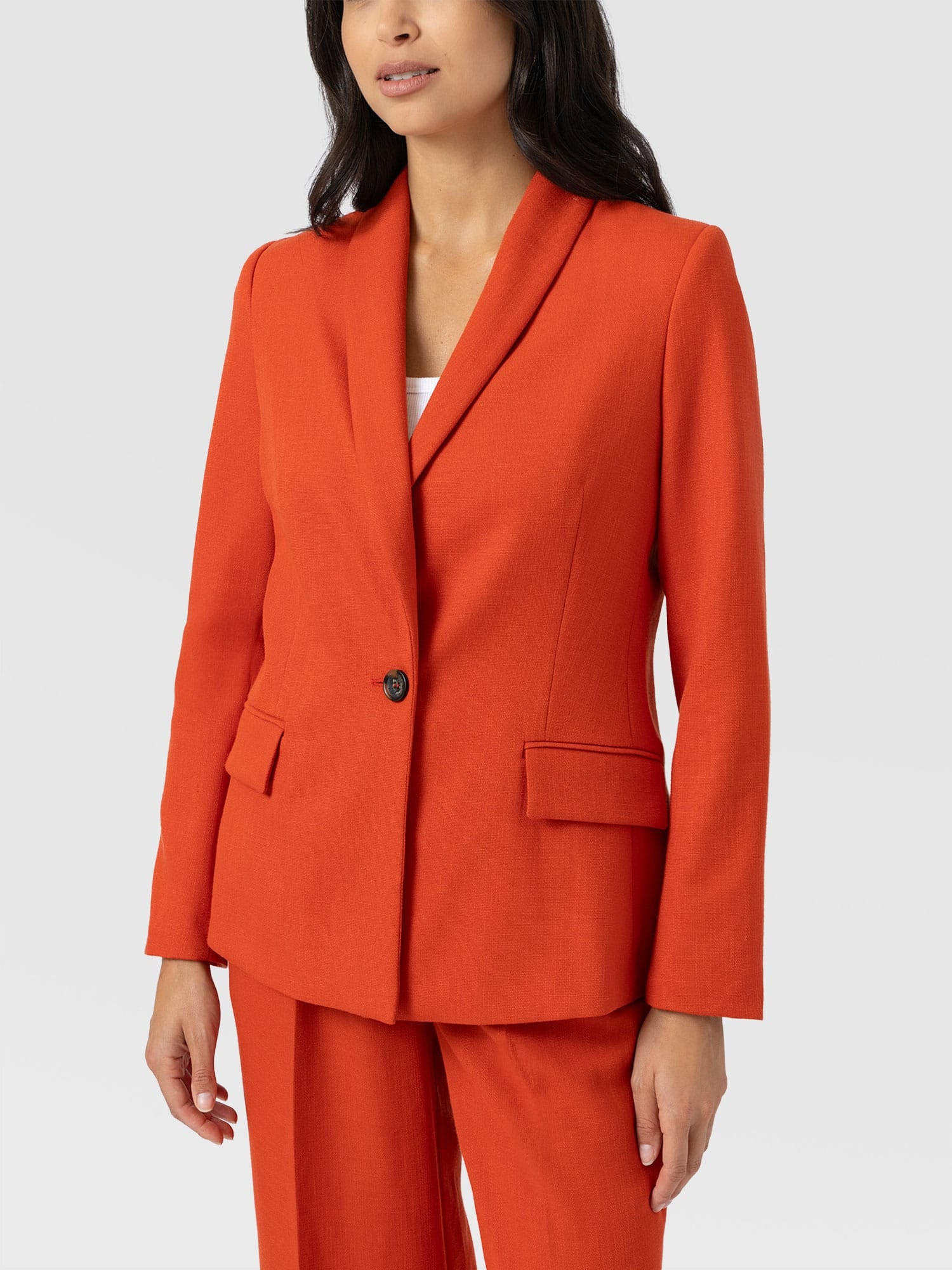Argent Blazer - Burnt Orange - Women's Jackets | Saint + Sofia® UK