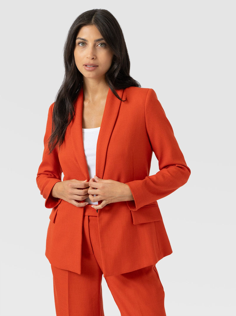 Argent Blazer - Burnt Orange - Women's Jackets | Saint + Sofia® UK