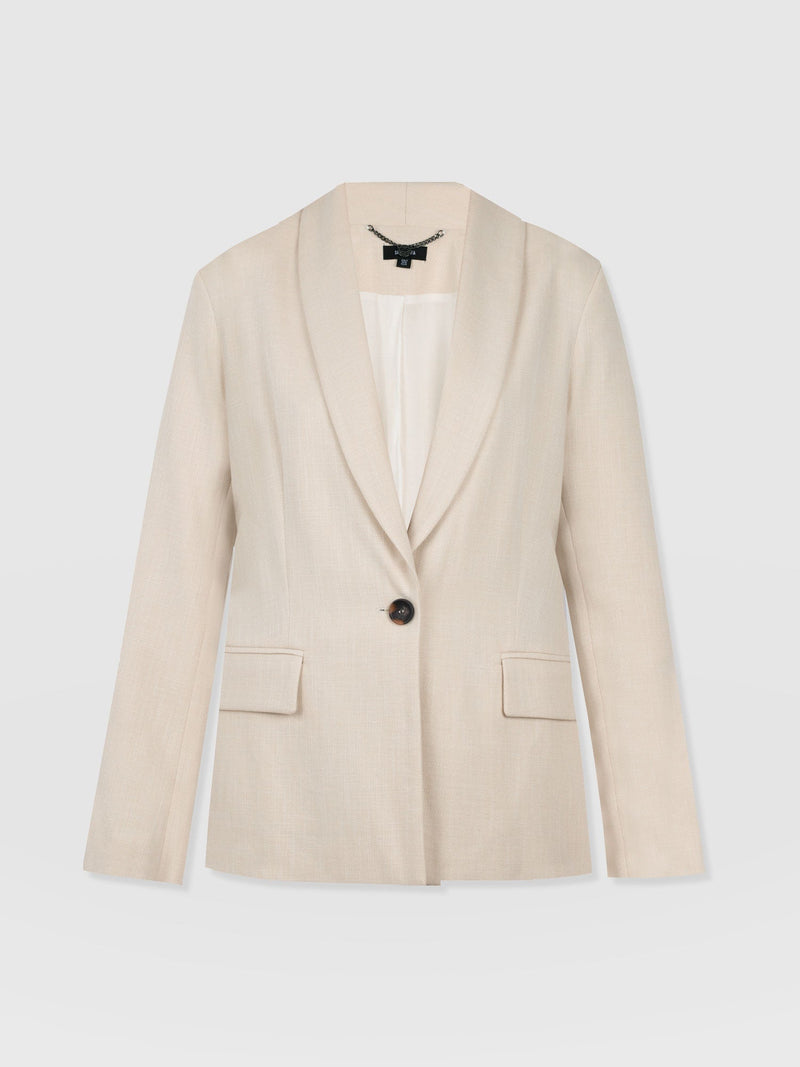 Argent Blazer - Cream - Women's Jackets | Saint + Sofia® UK