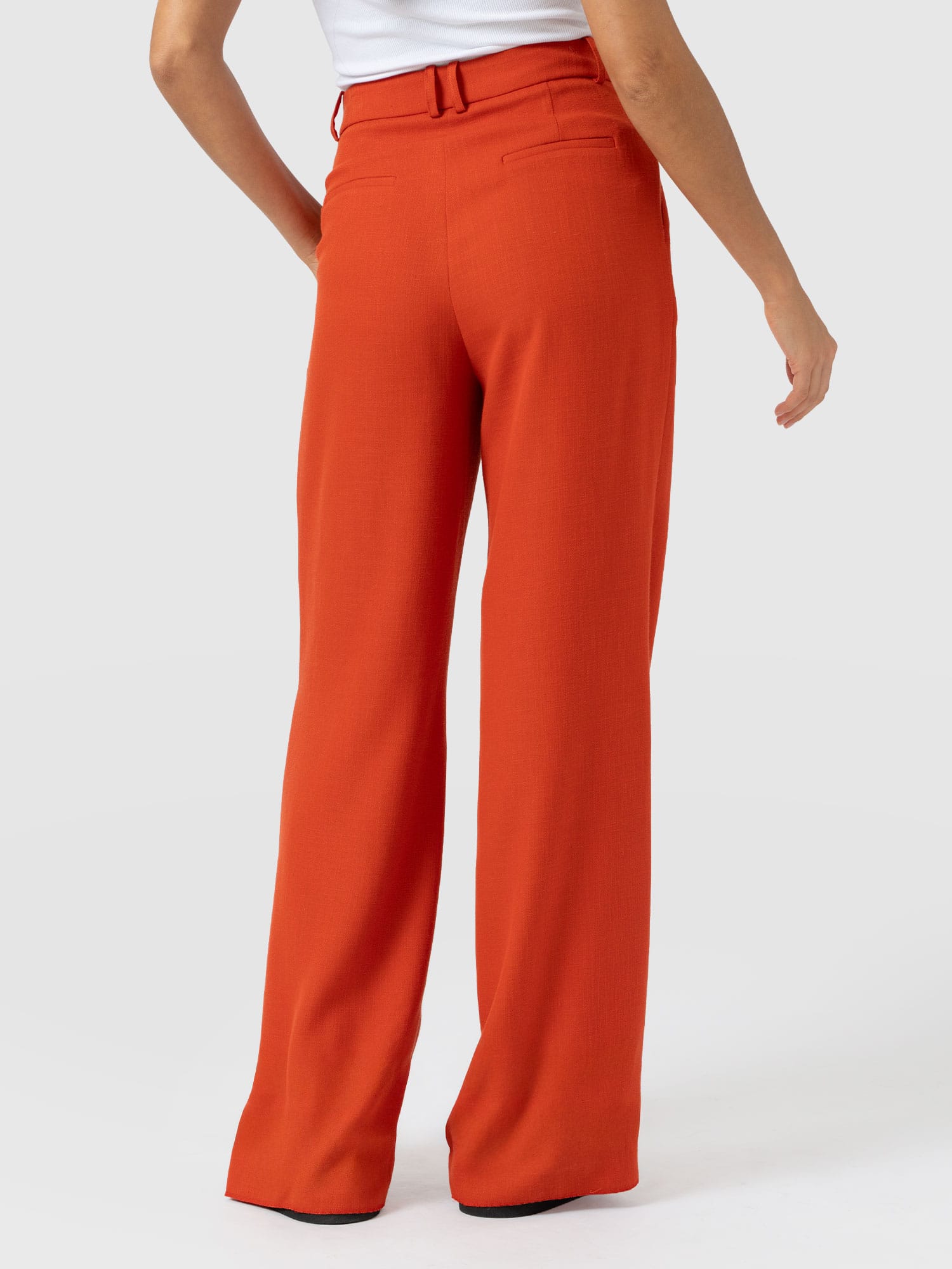Argent Wide Leg Pant - Burnt Orange - Women's Trousers | Saint + Sofia® UK