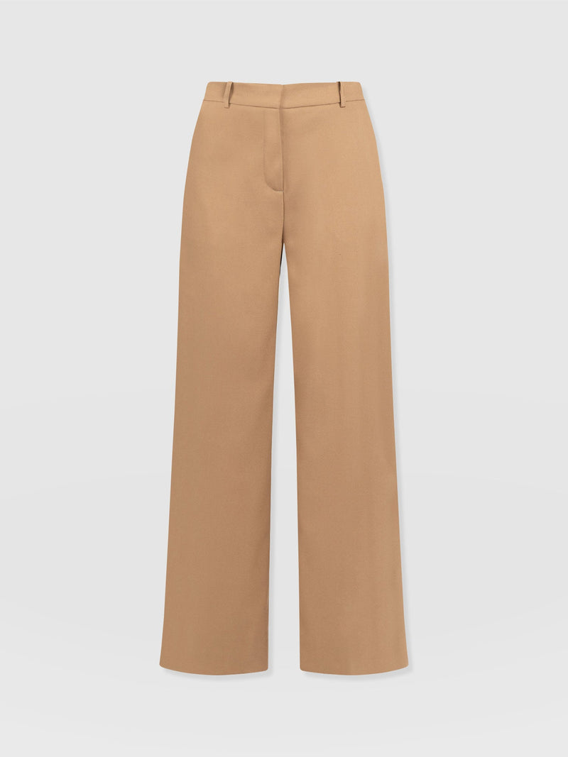 Argent Wide Leg Pant Camel - Women's Trousers | Saint + Sofia® UK