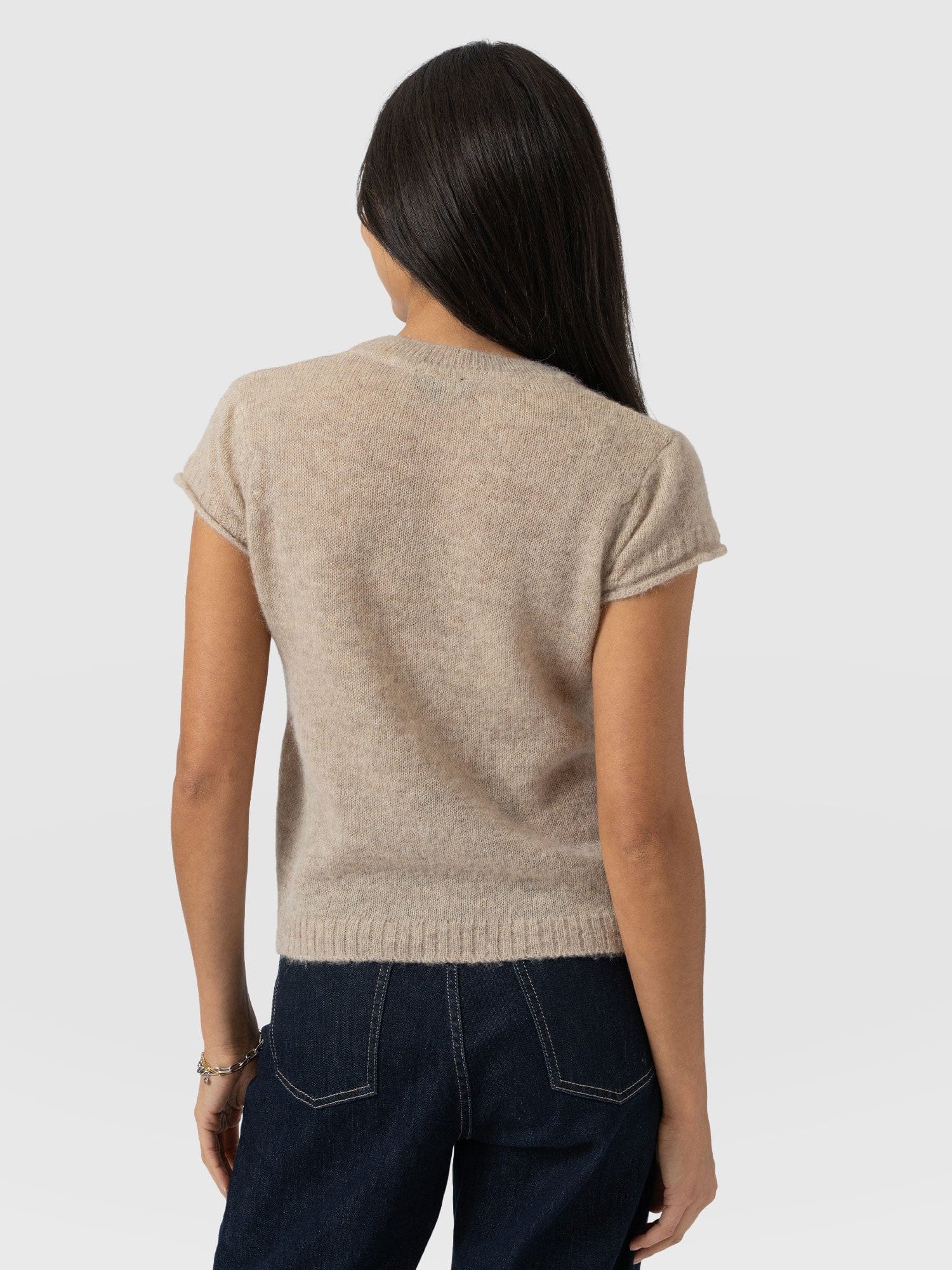 Ariella Baby Tee - Beige - Women's Jumpers | Saint + Sofia® UK