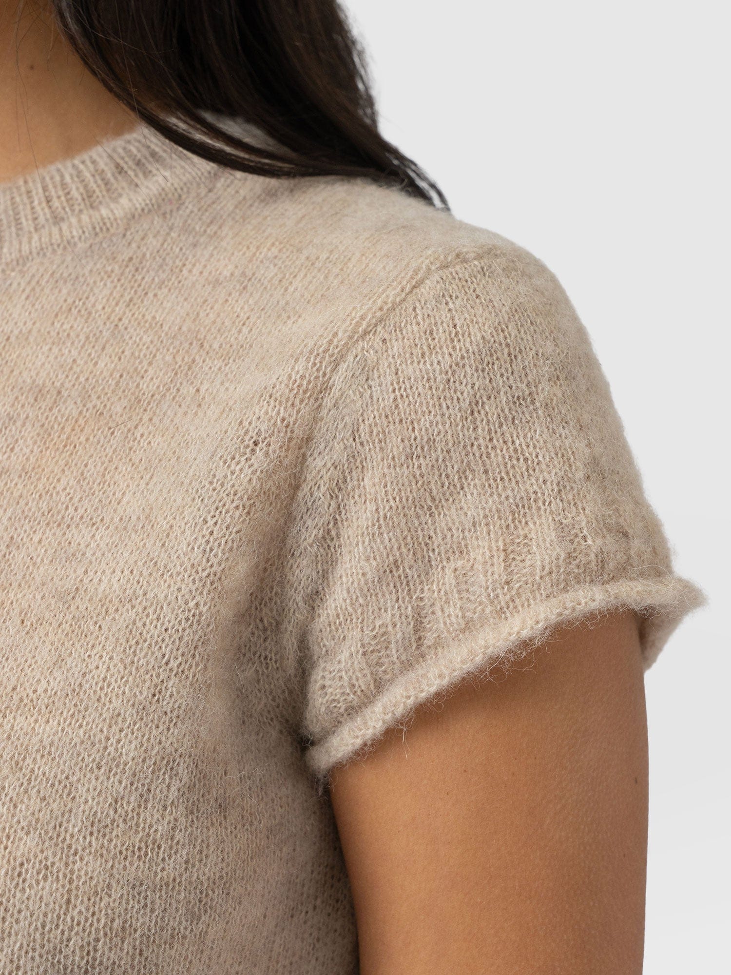 Ariella Baby Tee - Beige - Women's Jumpers | Saint + Sofia® UK