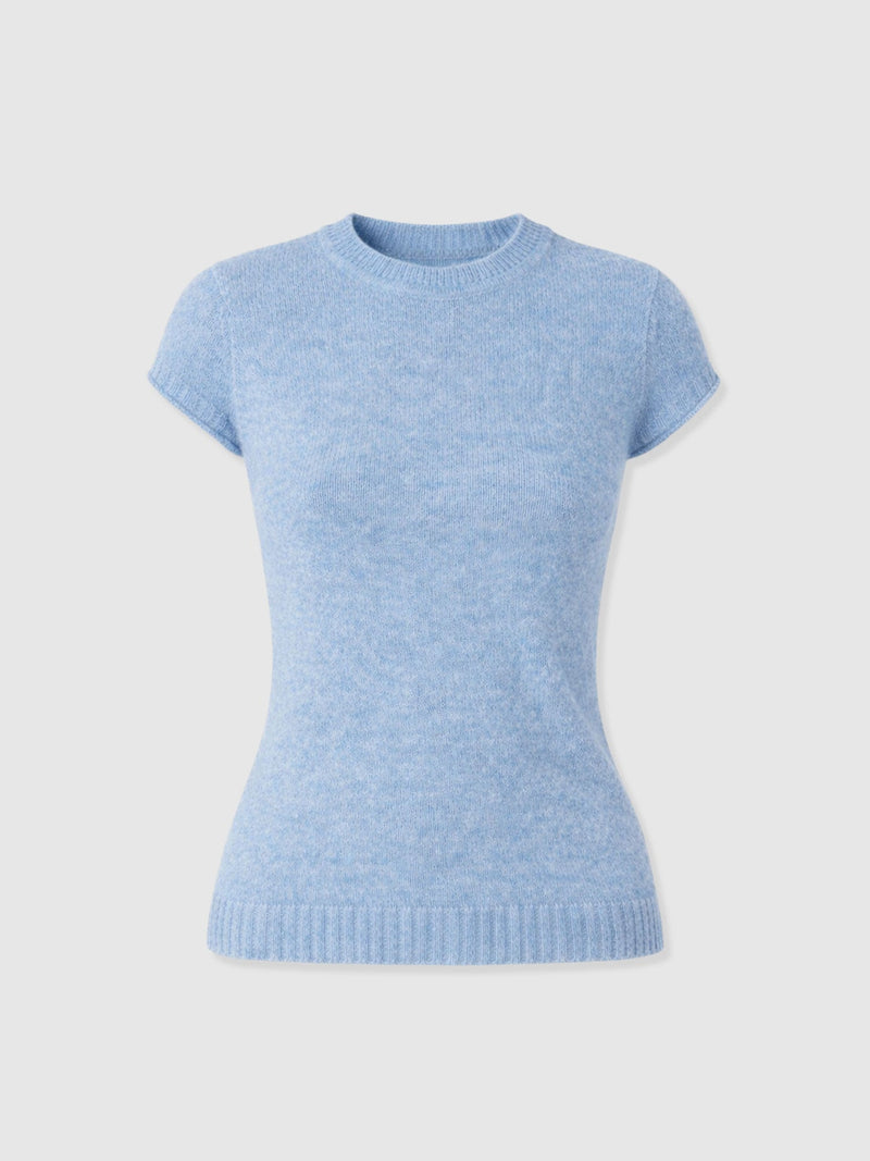 Ariella Baby Tee - Blue - Women's Jumpers | Saint and Sofia® UK