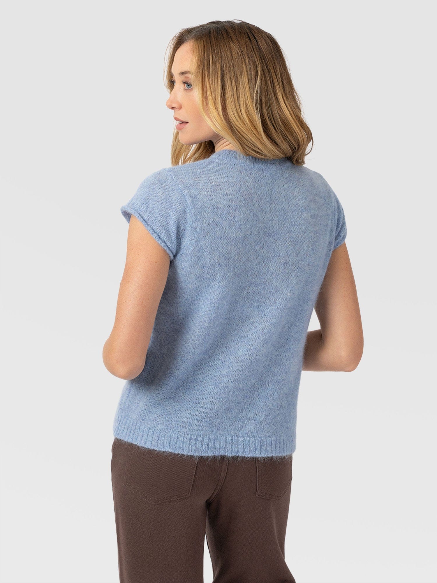 Ariella Baby Tee - Blue - Women's Jumpers | Saint + Sofia® UK
