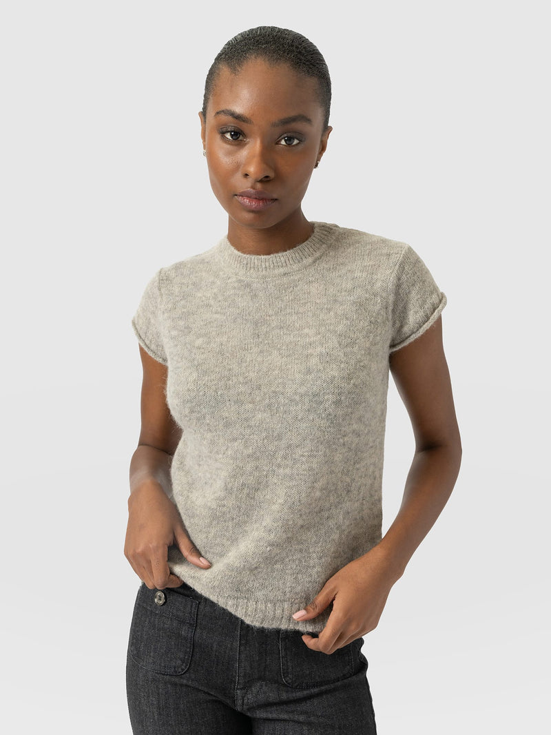 Ariella Baby Tee - Grey - Women's Jumpers | Saint and Sofia® UK