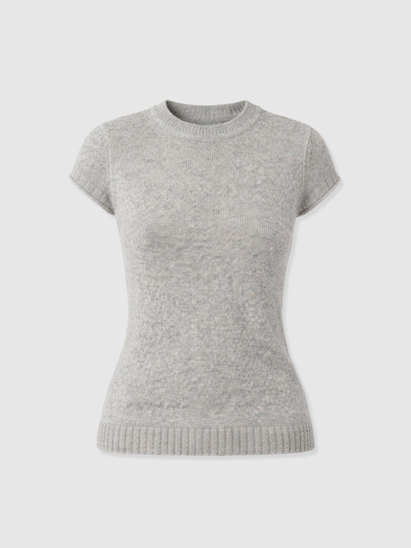 Ariella Baby Tee - Grey - Women's Jumpers | Saint + Sofia® UK