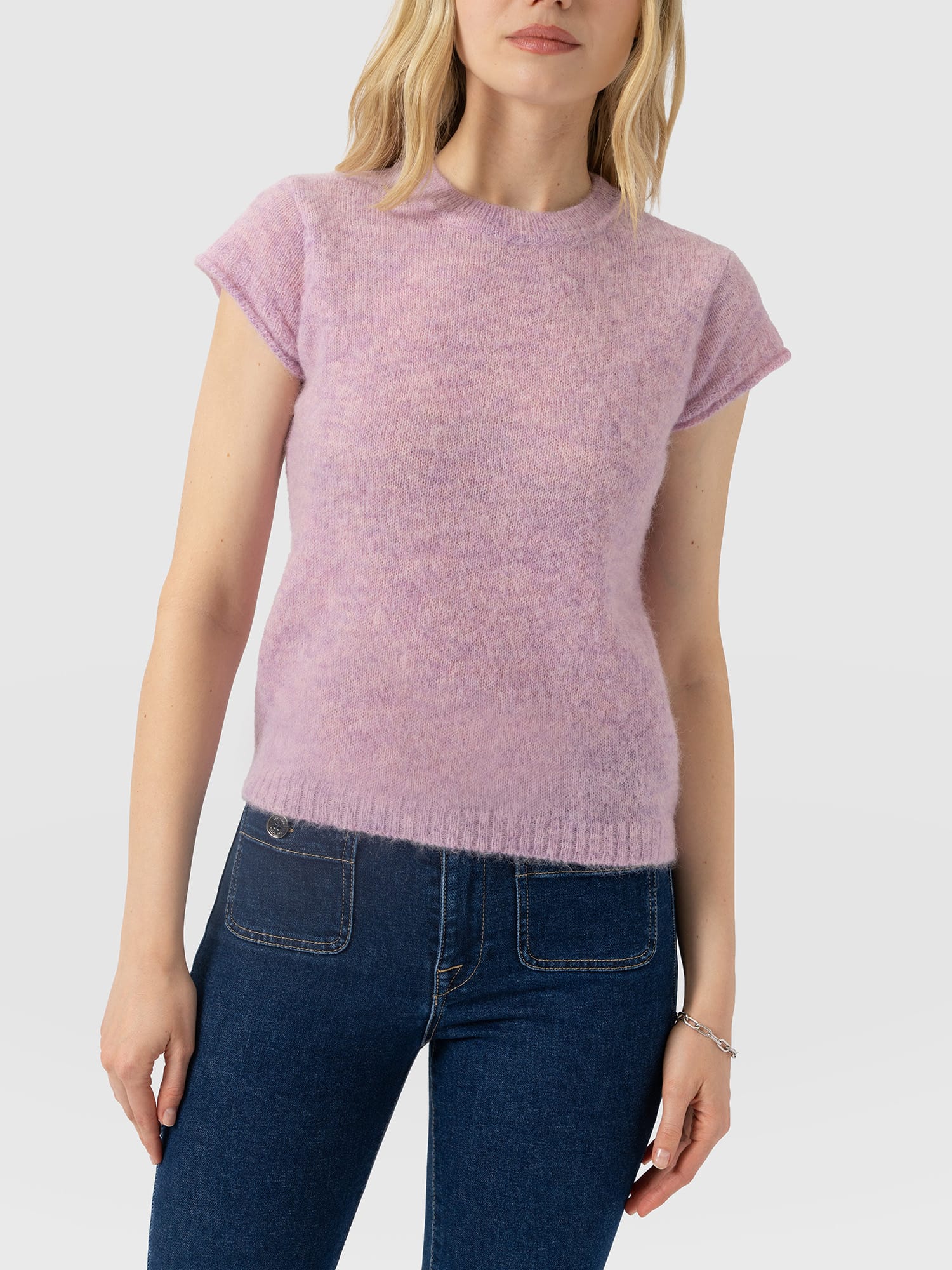Ariella Baby Tee - Lilac Pink - Women's Jumpers | Saint and Sofia® UK
