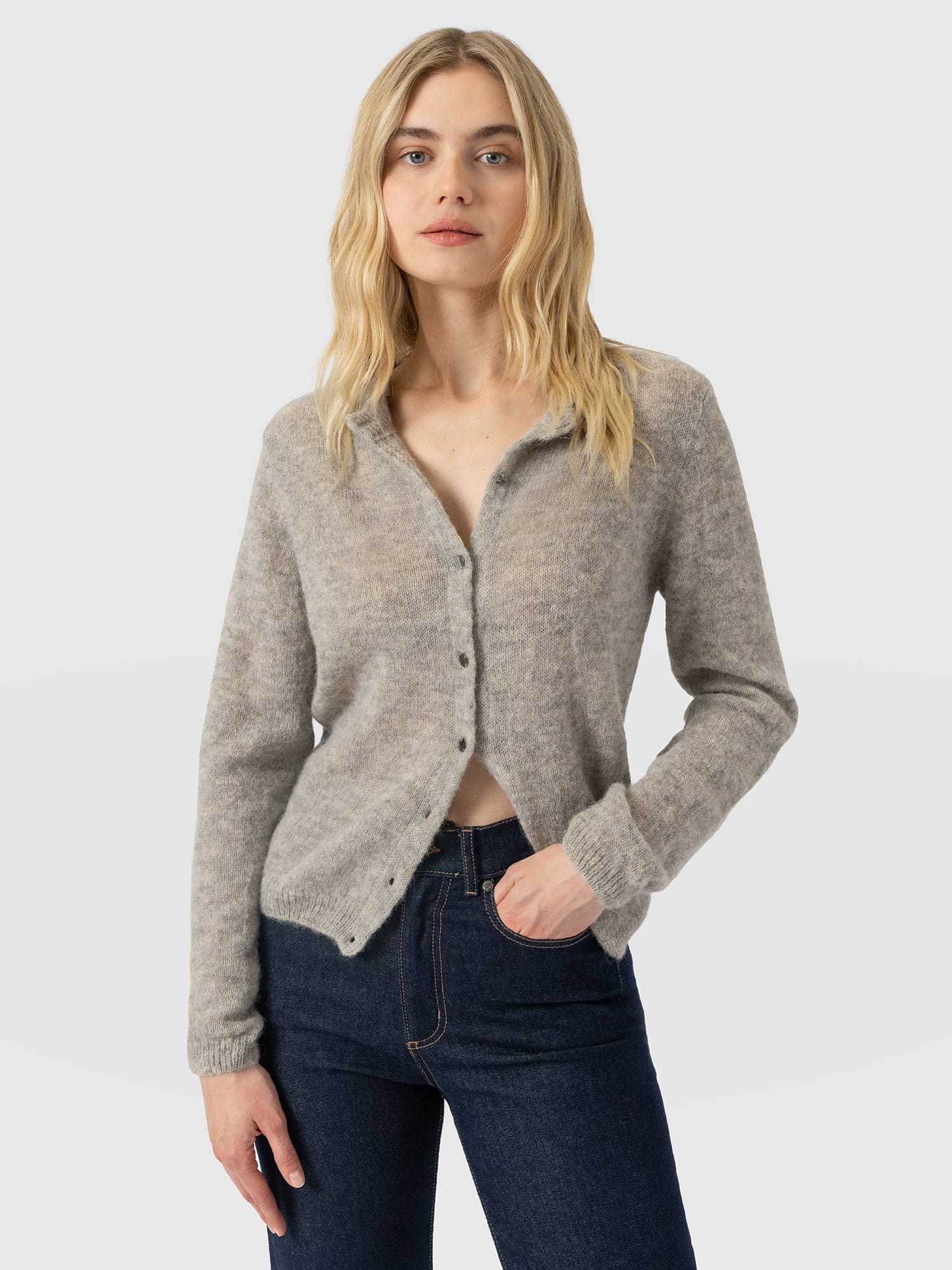 Ariella Cardigan Grey - Women's Cardigans | Saint and Sofia® UK