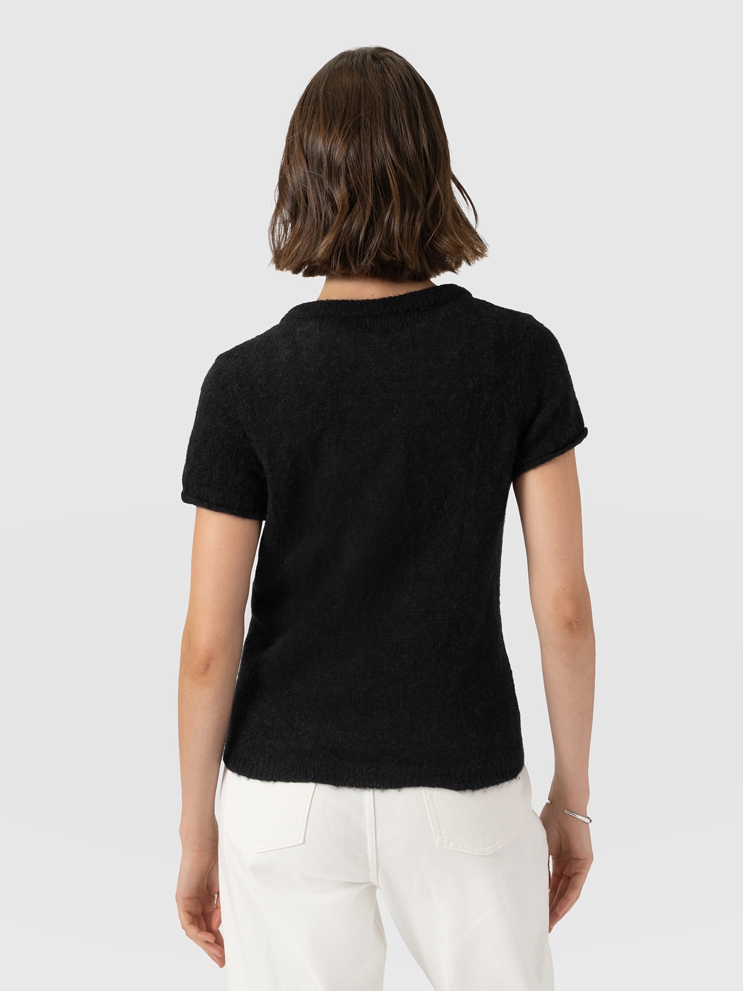 Ariella Short Sleeve Cardigan - Black
