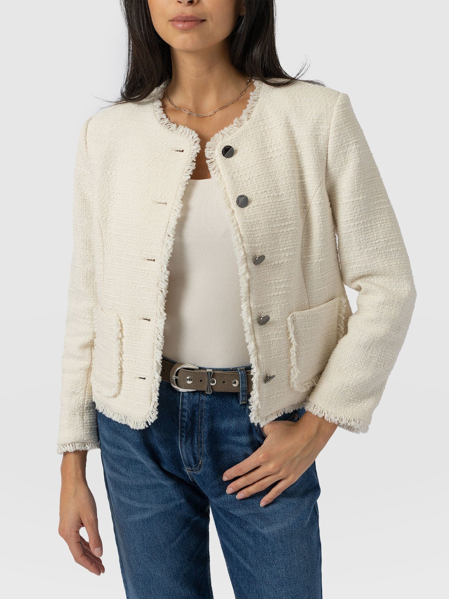 Ashby Jacket - Cream - Women's Jackets | Saint + Sofia® UK