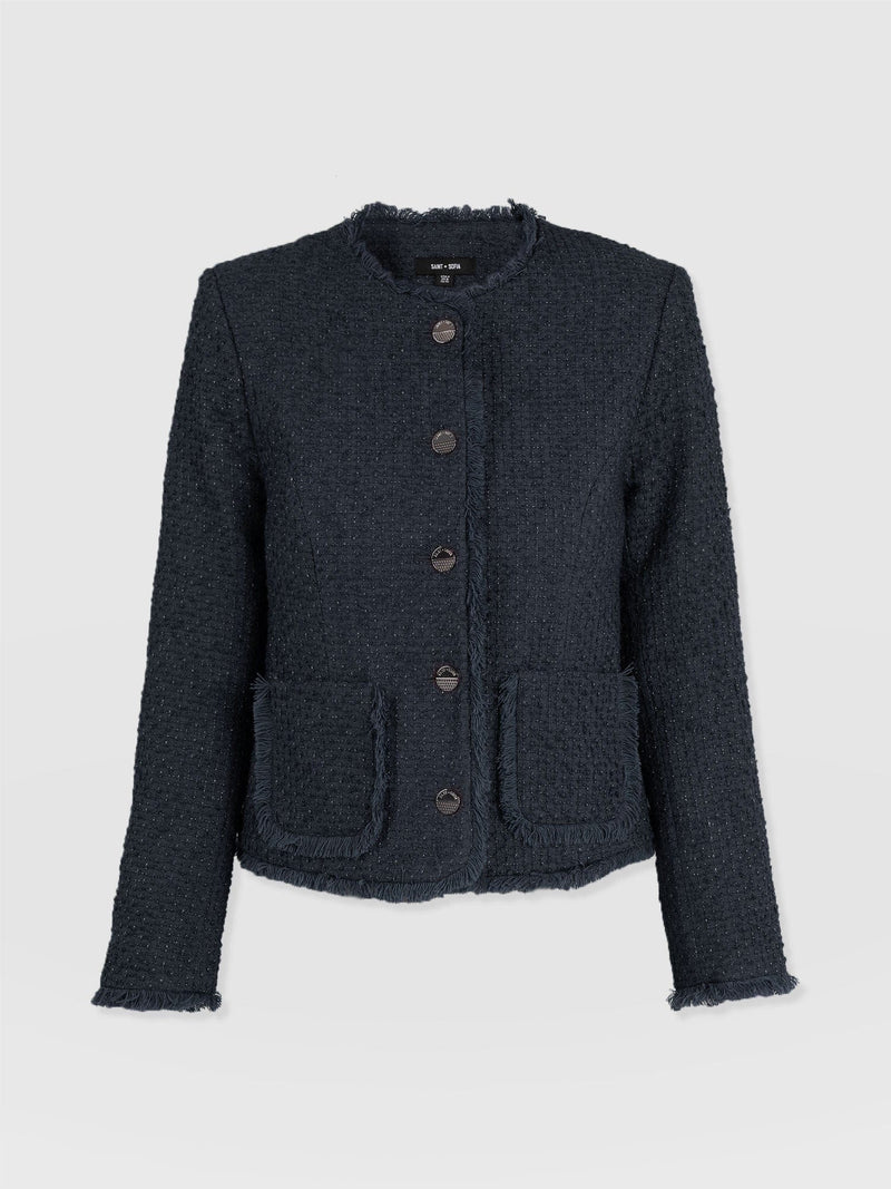 Ashby Jacket Navy - Women's Jackets | Saint + Sofia® UK
