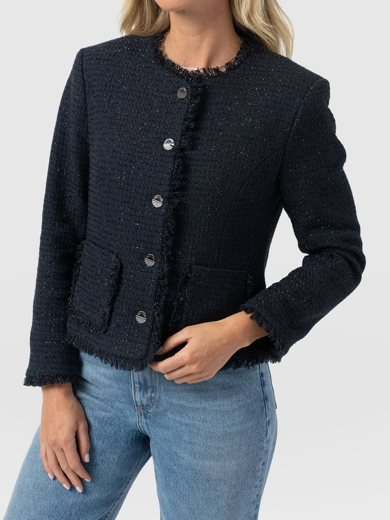 Ashby Jacket Navy - Women's Jackets | Saint + Sofia® UK