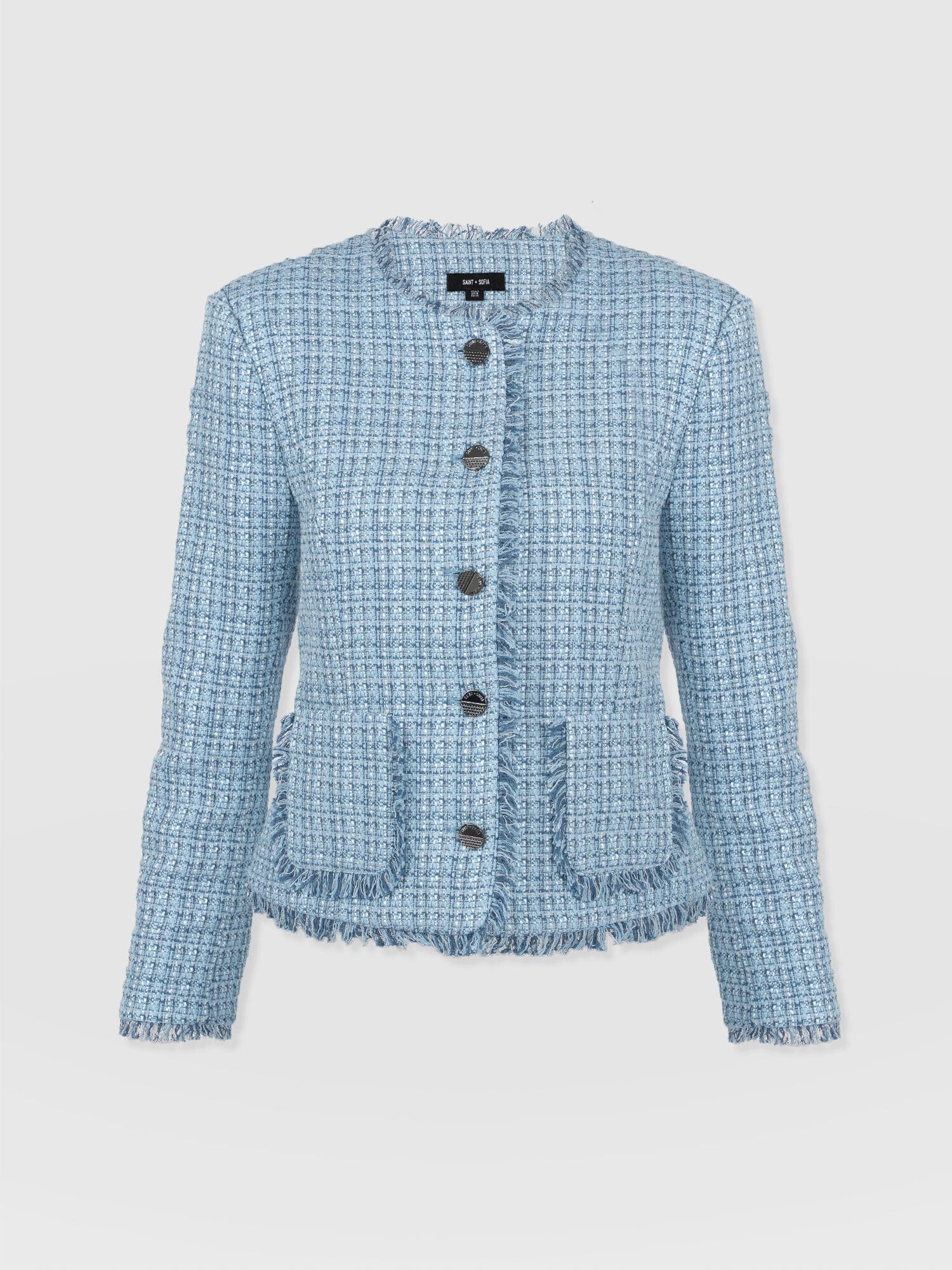Ashby Jacket Pale Blue - Women's Jackets | Saint + Sofia® UK