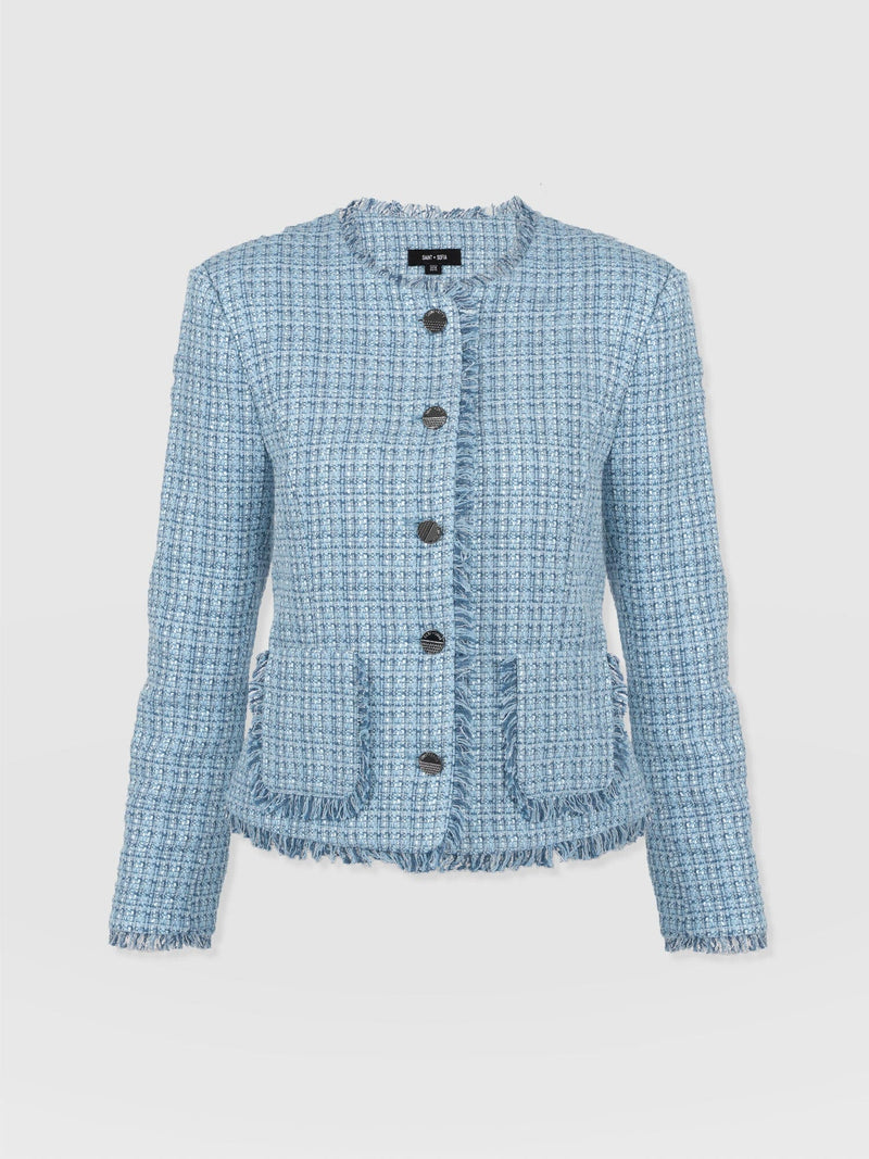 Ashby Jacket Pale Blue - Women's Jackets | Saint + Sofia® UK