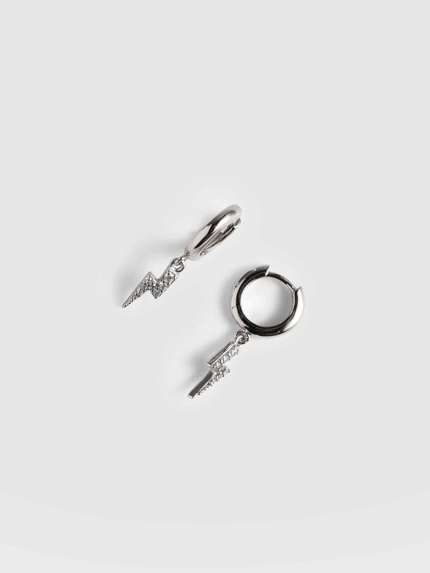 Astral Lightning Charm Drop Earrings Silver - Women's Jewellery | Saint + Sofia® UK