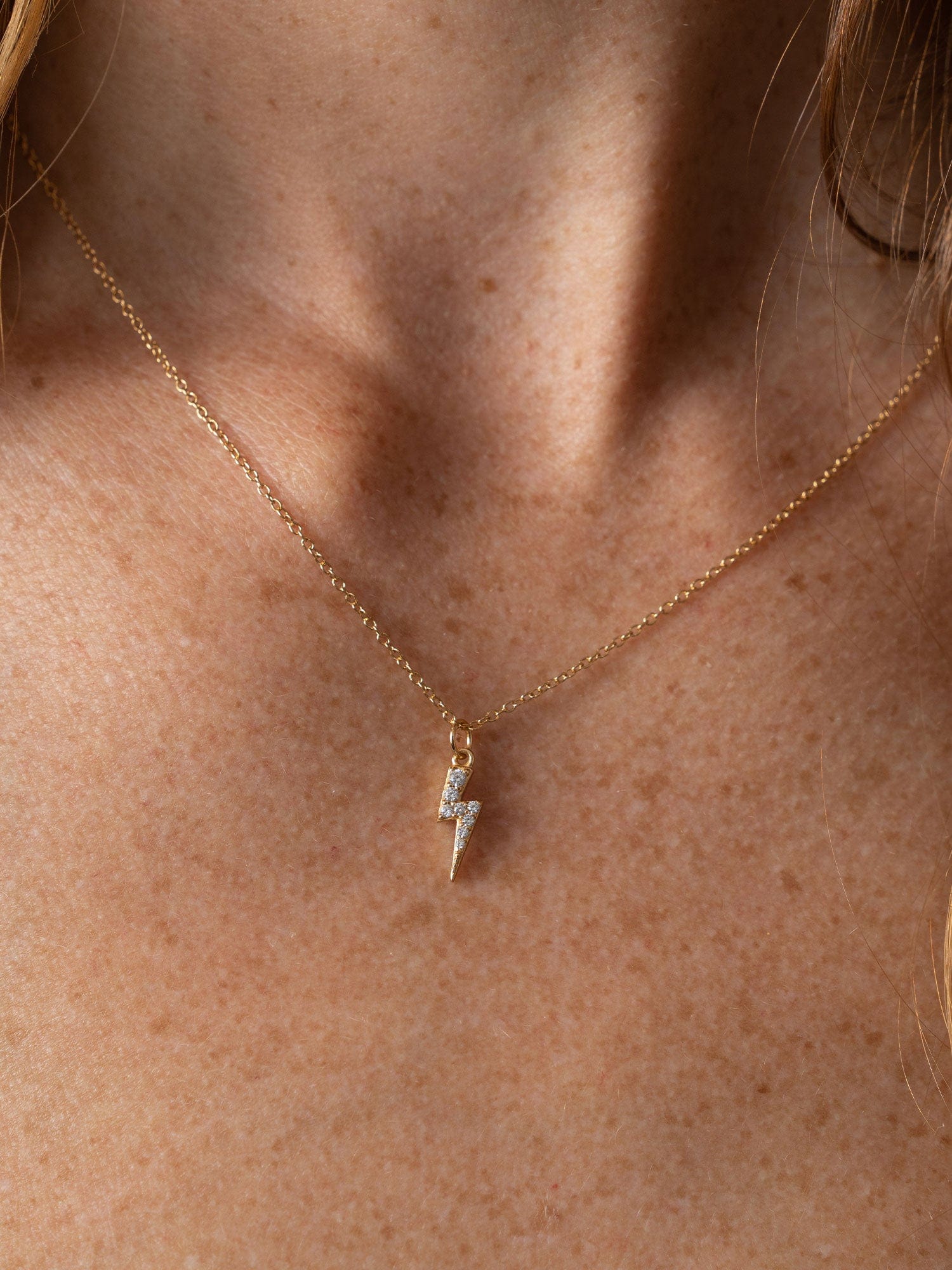 Astral Lightning Charm Necklace Gold - Women's Jewellery | Saint + Sofia® UK