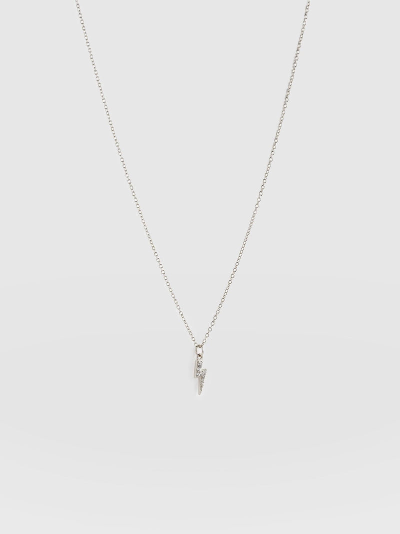 Astral Lightning Charm Necklace Silver - Women's Jewellery | Saint + Sofia® UK