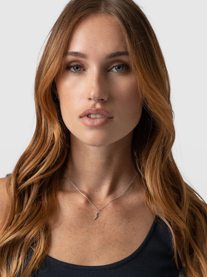 Astral Lightning Charm Necklace Silver - Women's Jewellery | Saint + Sofia® UK