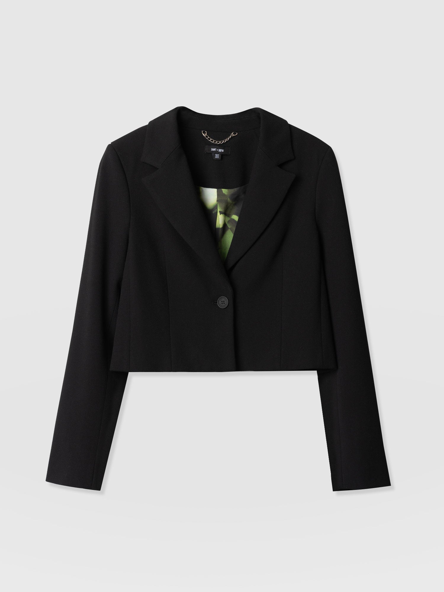 Astrid Cropped Blazer Black - Women's Blazers | Saint + Sofia® UK
