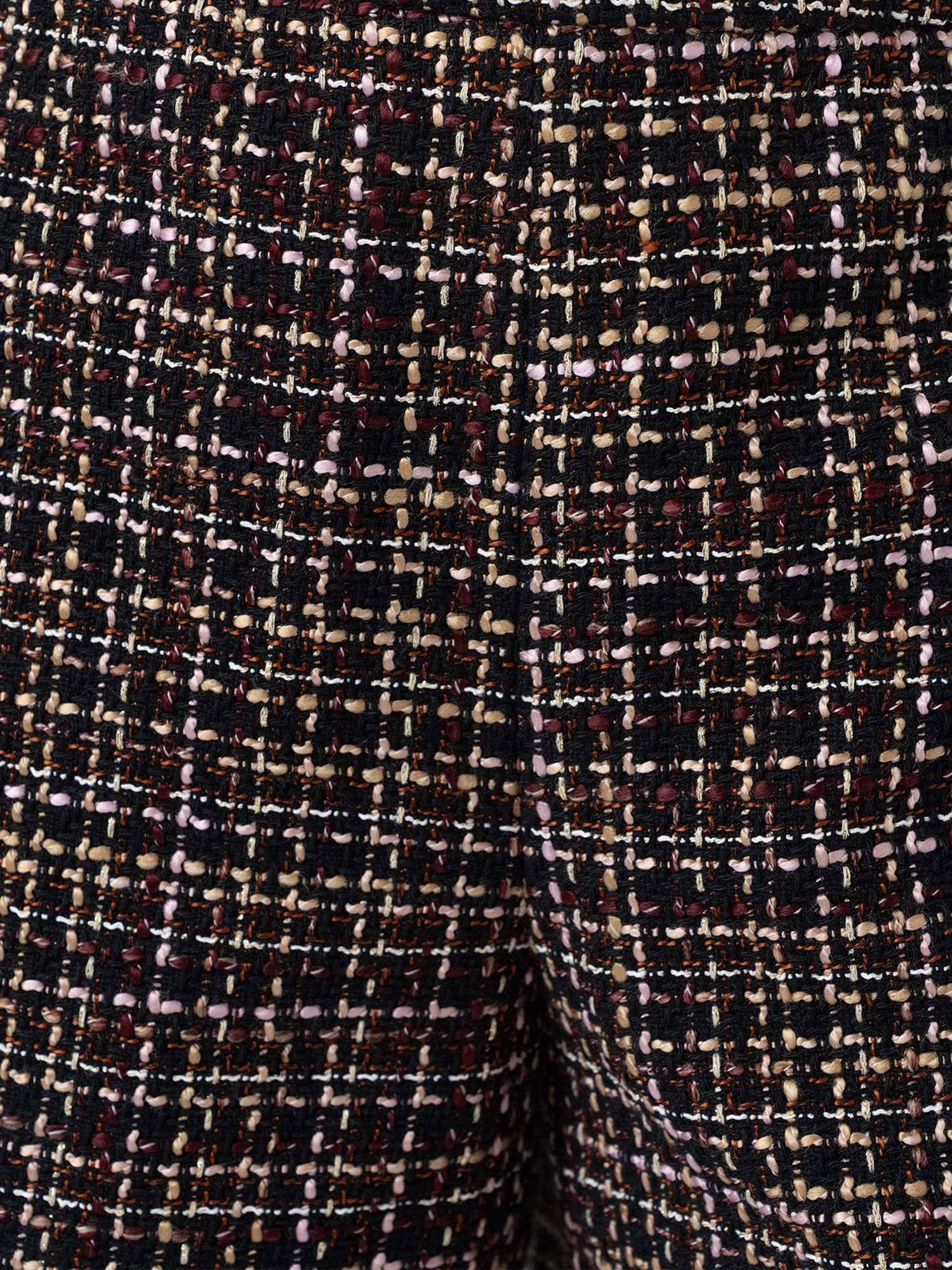 Astrid Short - Black/Burgundy/Gold Boucle - Women's Shorts | Saint + Sofia® UK