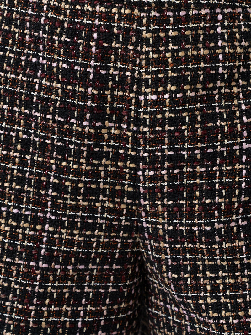 Astrid Short - Black/Burgundy/Gold Boucle - Women's Shorts | Saint + Sofia® UK