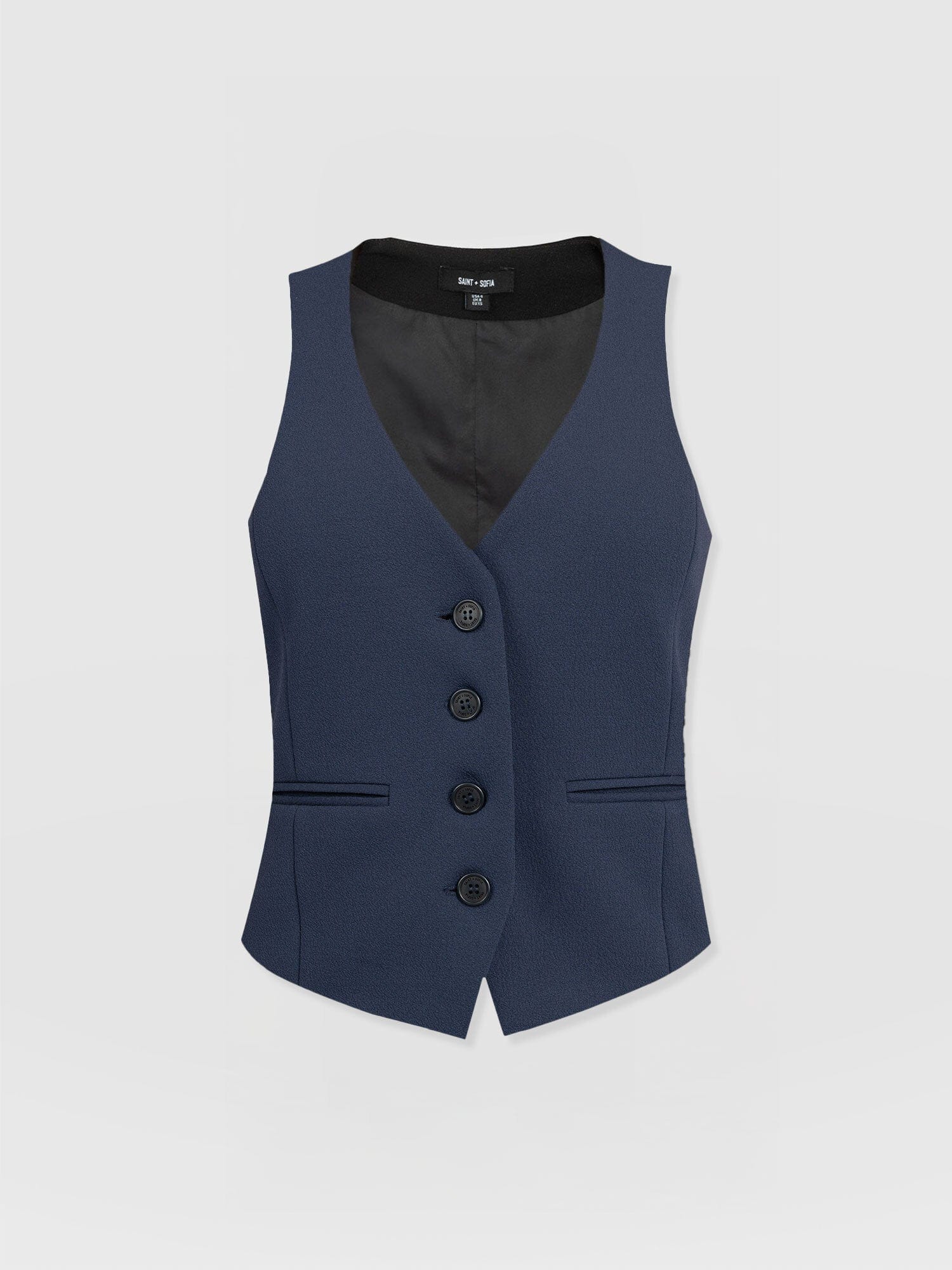 Astrid Waistcoat - Navy - Women's Jackets | Saint + Sofia? UK
