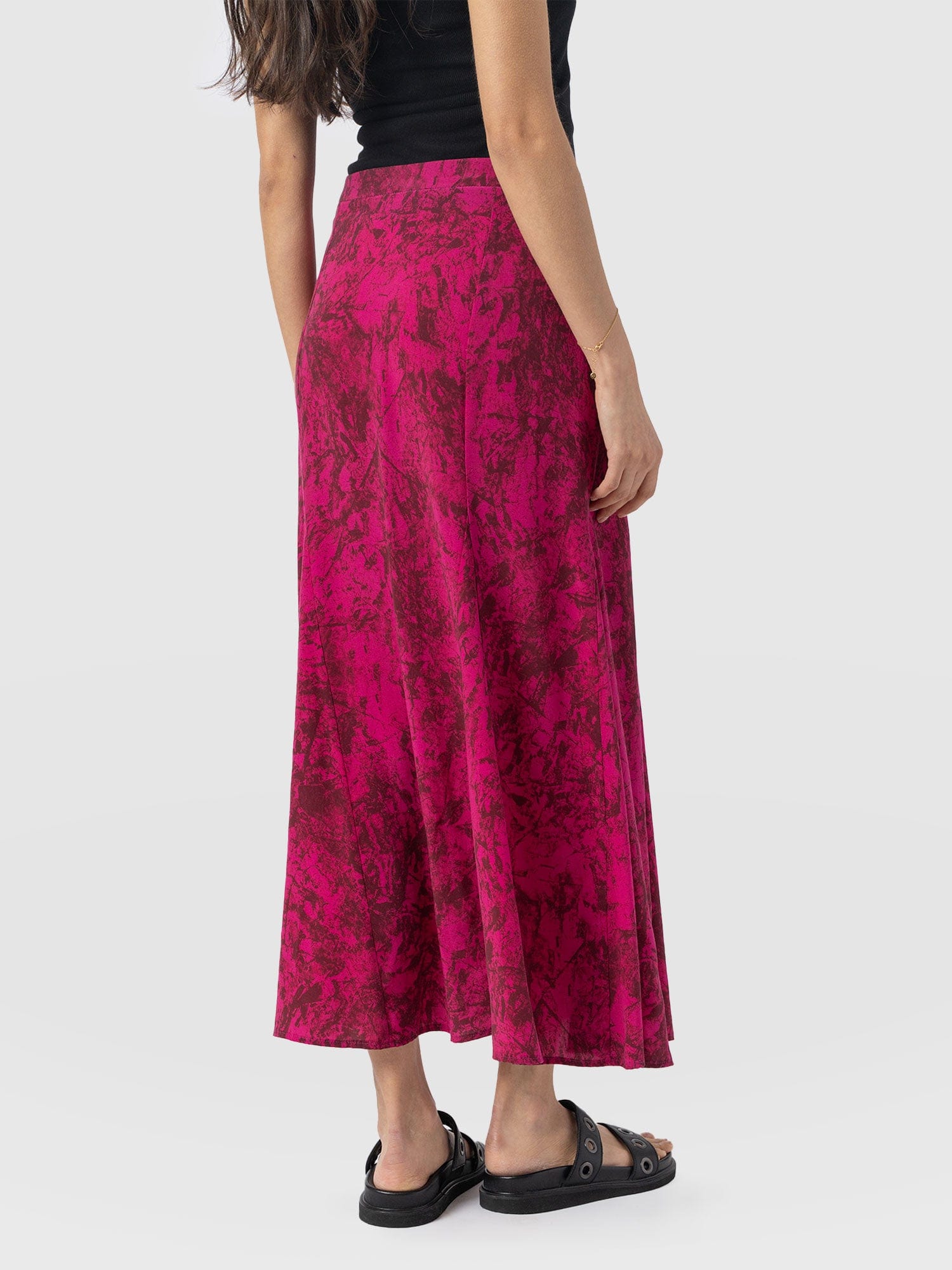 Audrey Skirt Pink Marble - Women's Skirts | Saint + Sofia® UK