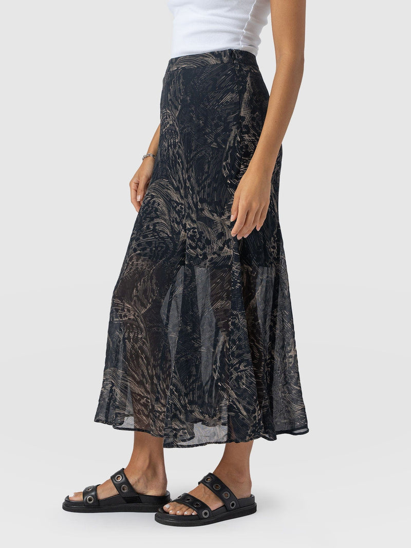 Audrey Skirt Spot Feather - Women's Skirts | Saint + Sofia® UK