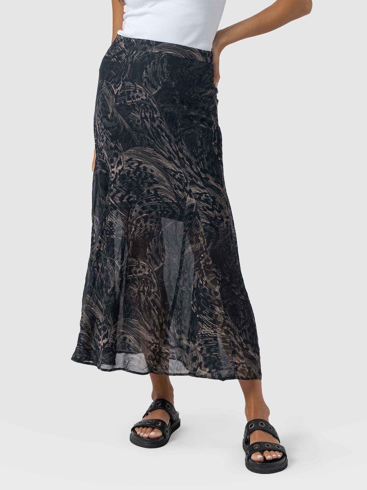 Audrey Skirt Spot Feather - Women's Skirts | Saint + Sofia® UK