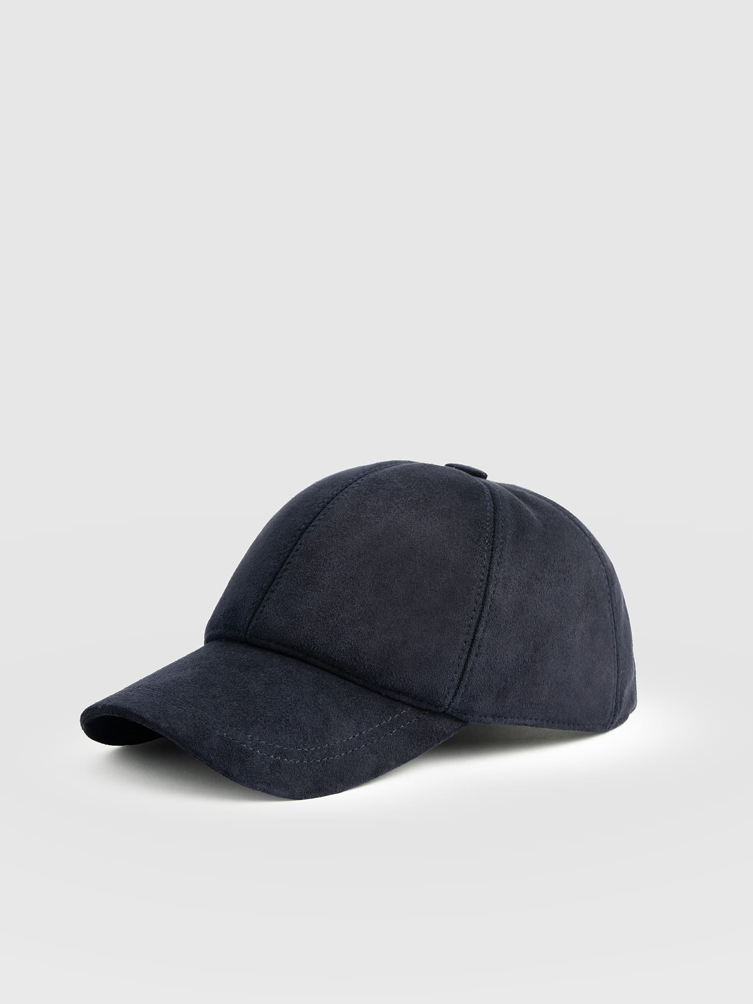 Avalon Baseball Cap - Navy Suede