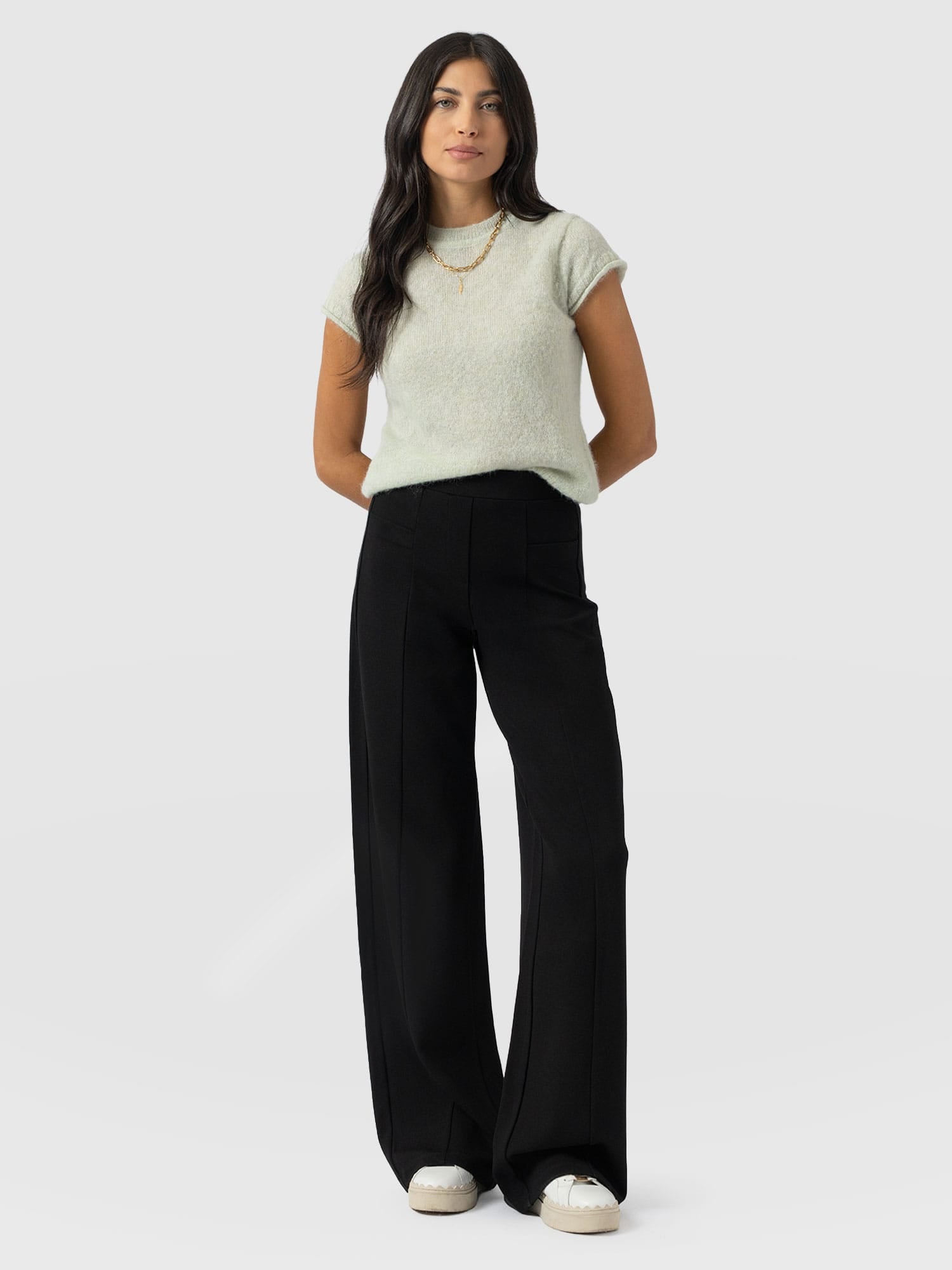 Averie Wide Leg Pant - Black