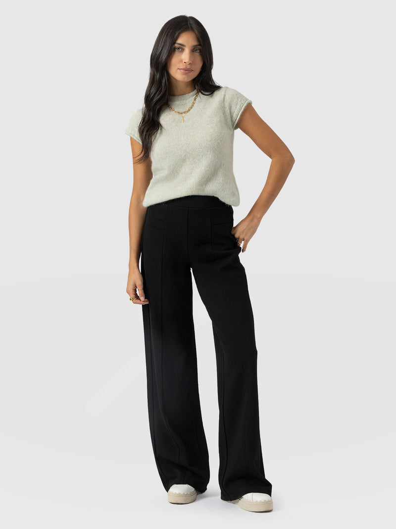 Averie Wide Leg Pant - Black
