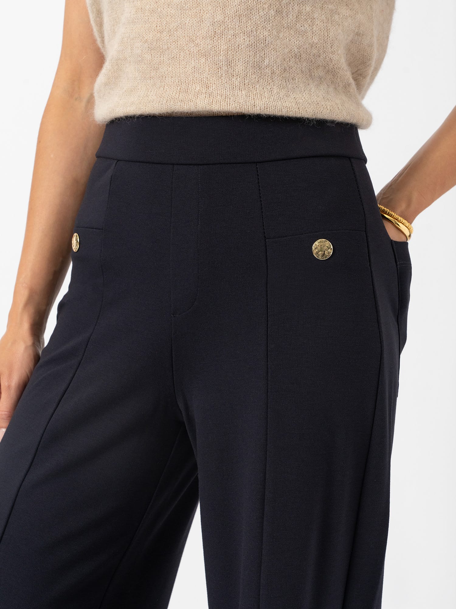 Averie Wide Leg Pant - Navy