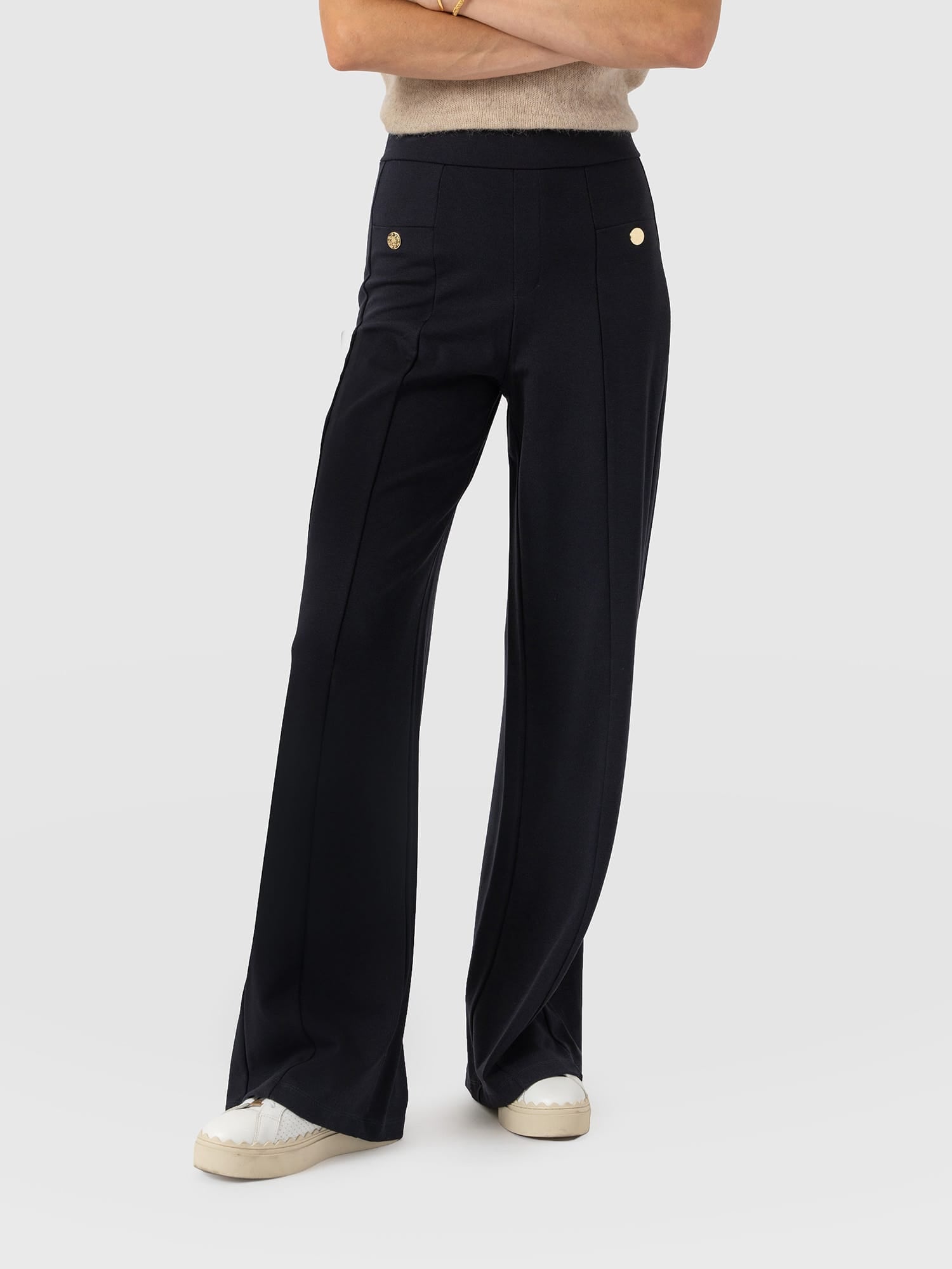 Averie Wide Leg Pant - Navy